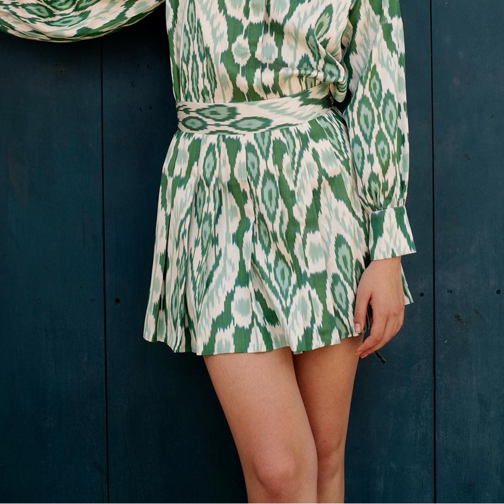 Green Patterned Women's Skirt